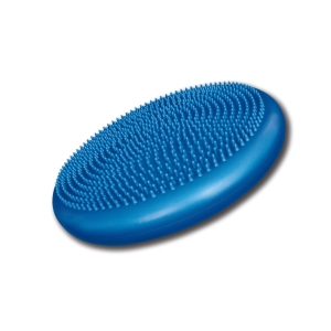 Niebieski dysk sensoryczny na białym tle